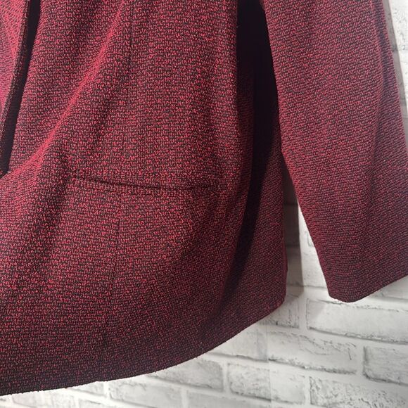 Vintage Sag Harbor Red & Black Suit Jacket Blazer Size 24W 24 - Picture 3 of 5